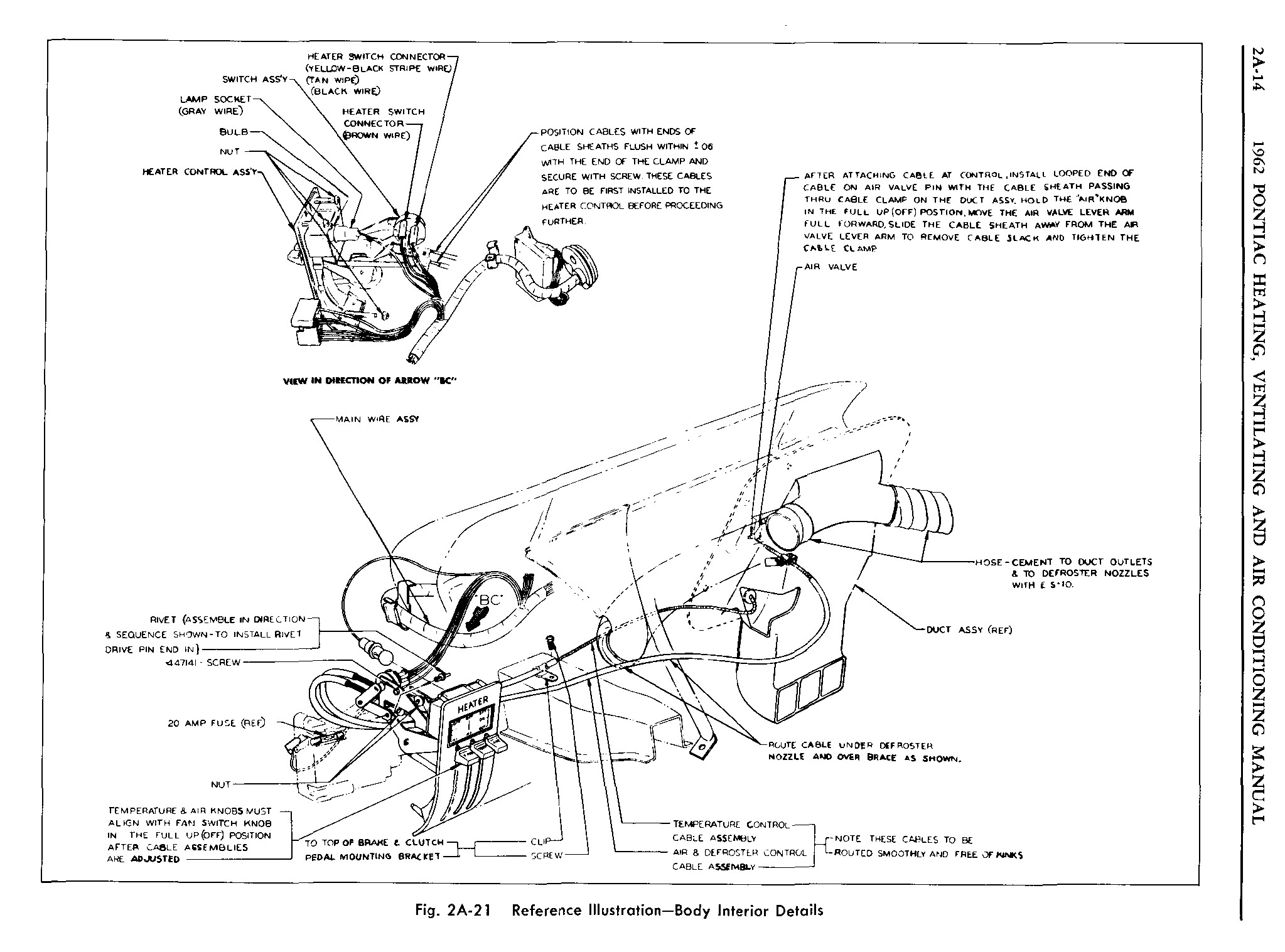 1962 Pontiac Tempest Heater AC Manual Late Heater Page 14